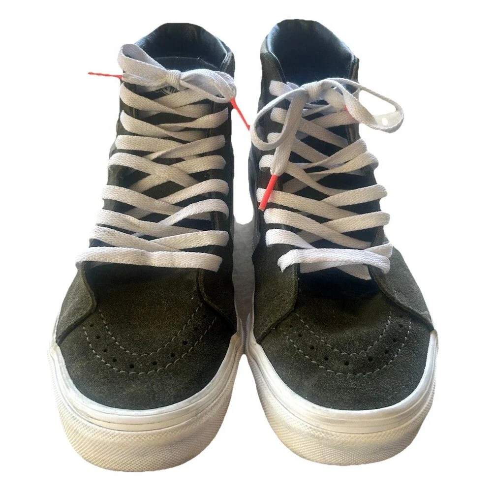 Vans Sk8-Hi Camo Skateboard Suede Canvas Olive Green High Top W-8 / M 6.5